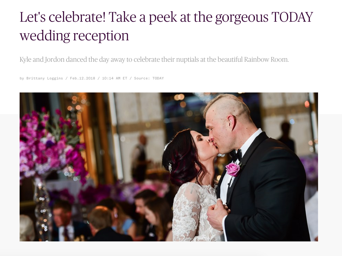 NBC DREAM WEDDING, FEBRUARY 2018