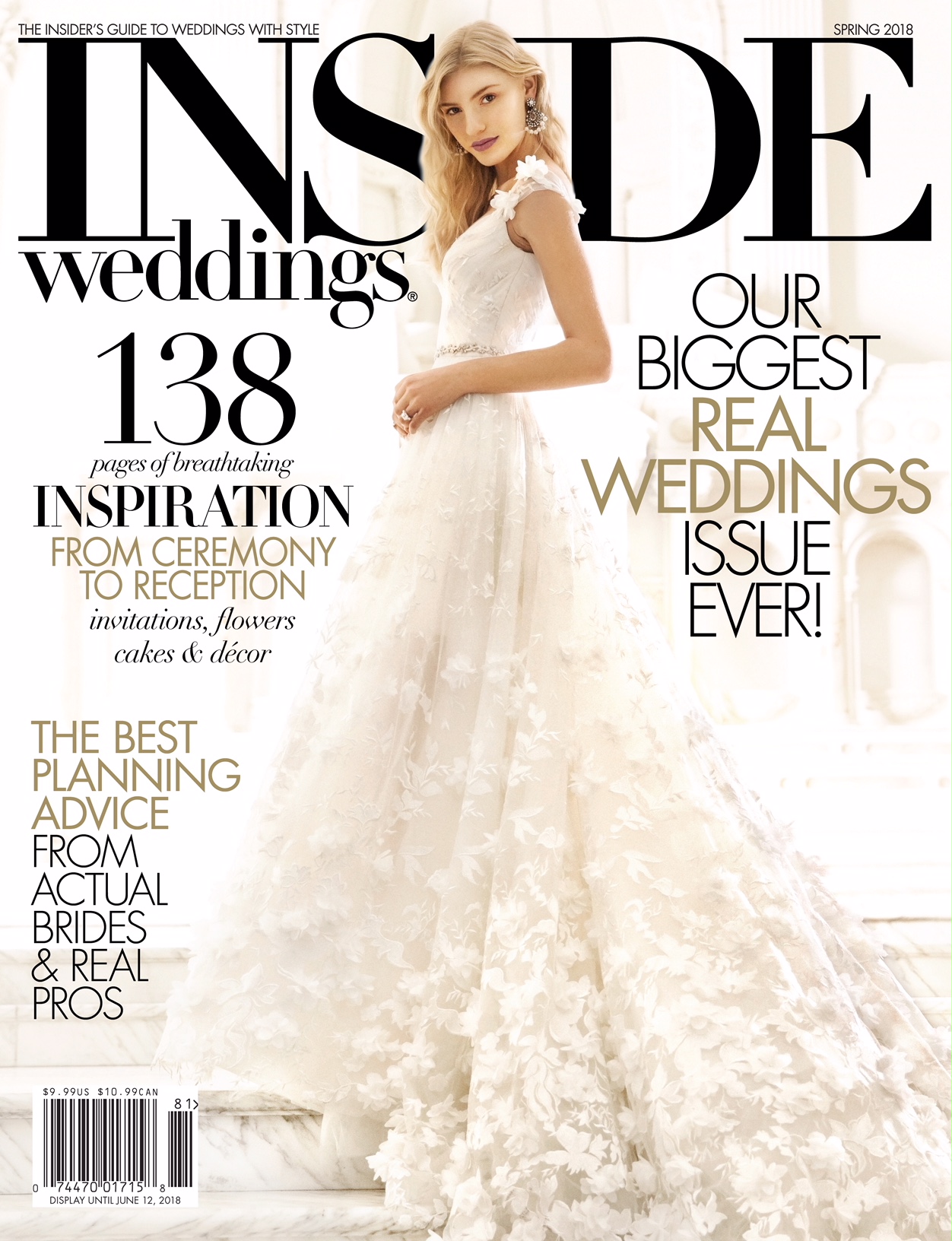 INSIDE WEDDINGS MAGAZINE, SPRING 2018 ISSUE